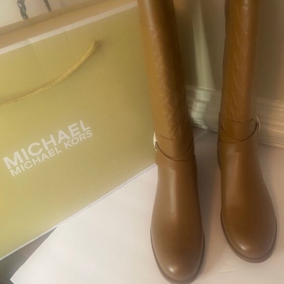 Michael Kors Kincaid Embossed Riding Boot size 10 M - Picture 2 of 11